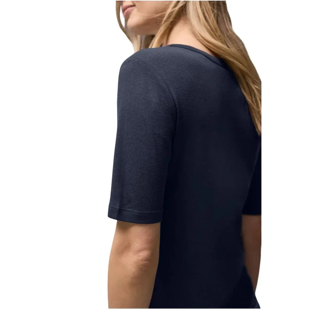 Street One Blue Cotton T-Shirt - Zeiniez