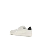 Balmain White Calf Leather Bos Taurus Low Top Sneakers