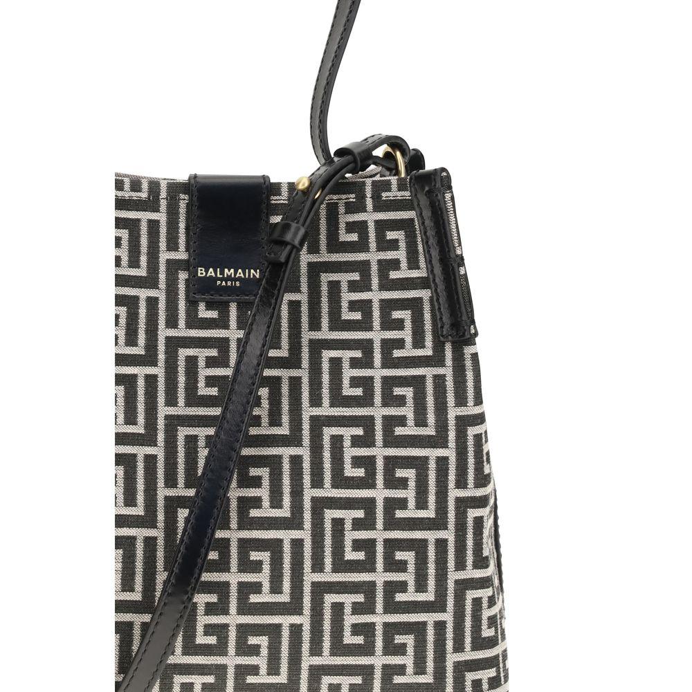 Balmain Black Cotton Shoulder Bag - Zeiniez