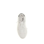 Balmain White Calf Leather Bos Taurus Low Top Sneakers