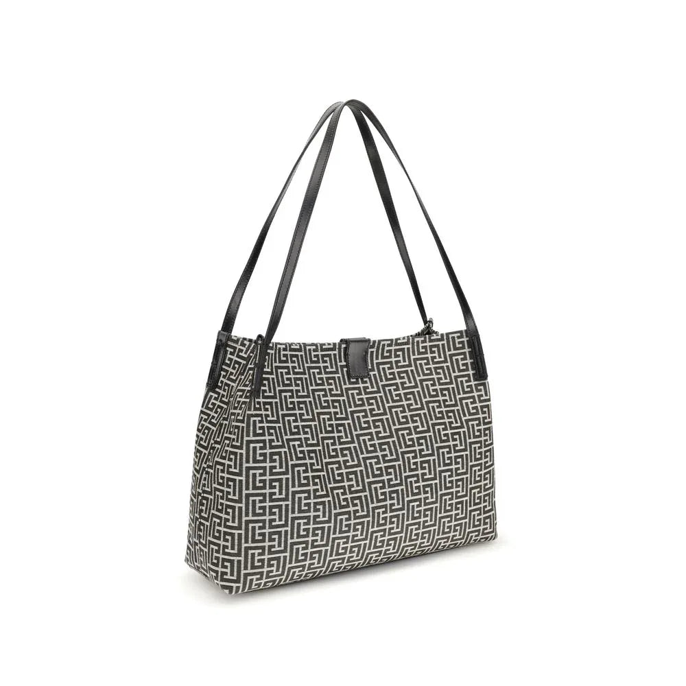 Balmain Black Cotton Shoulder Bag - Zeiniez