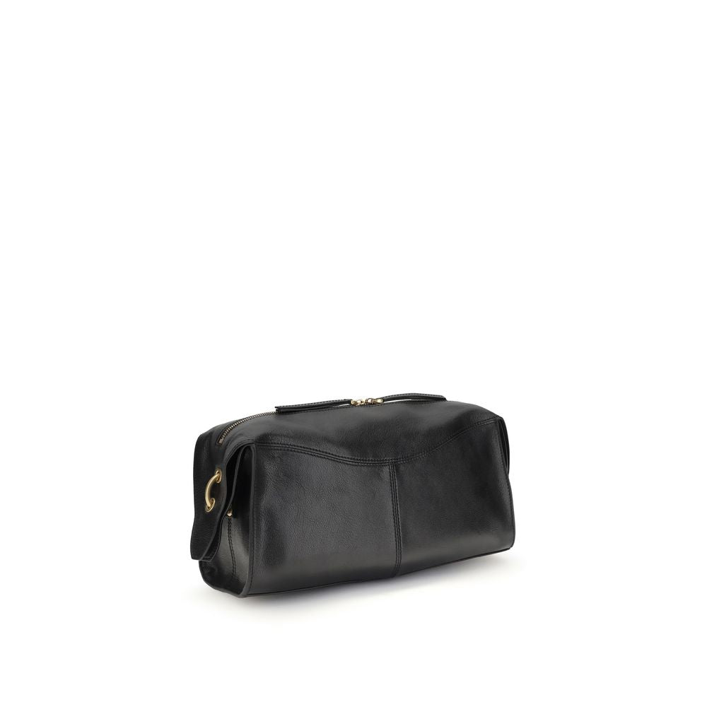 Balmain Black Calf Leather Bos Taurus Shoulder Bag
