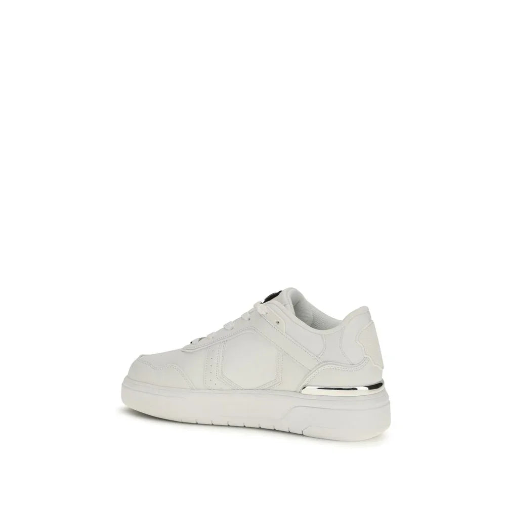 Philipp Plein White Calf Leather Bos Taurus Athletic Sneakers - Zeiniez