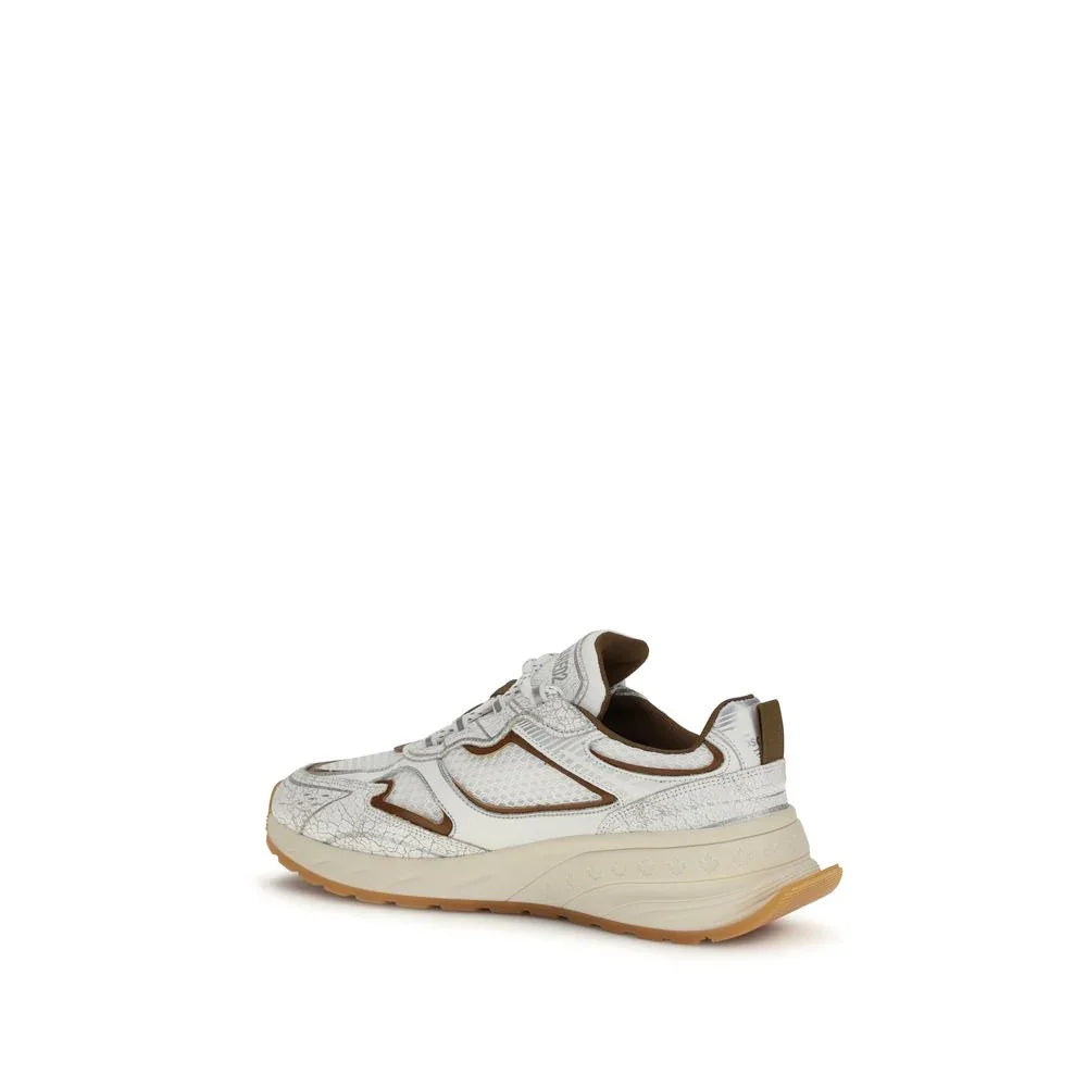 Dsquared² White Calf Leather Bos Taurus Athletic Sneakers - Zeiniez
