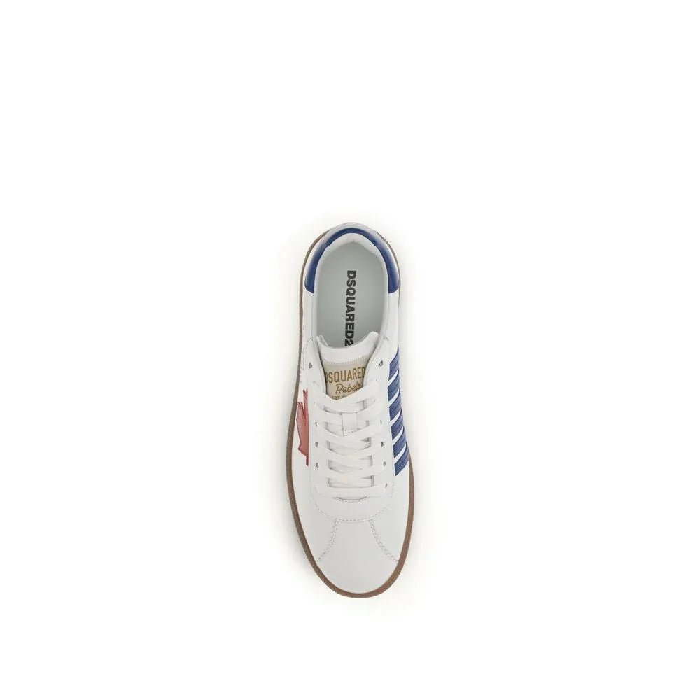 Dsquared² White Calf Leather Bos Taurus Chunky Sneakers - Zeiniez