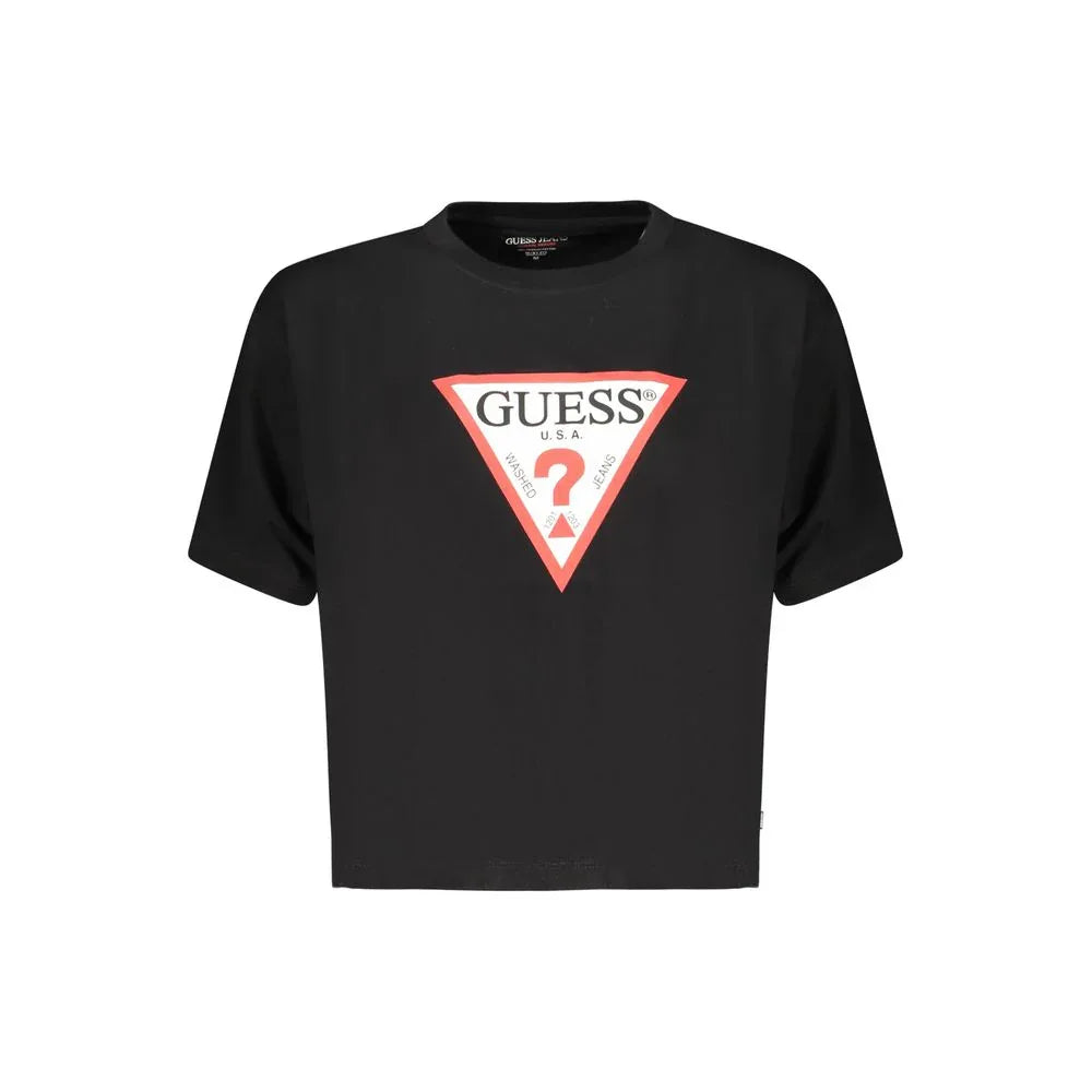 Guess Jeans Black Cotton Women T-Shirt - Zeiniez
