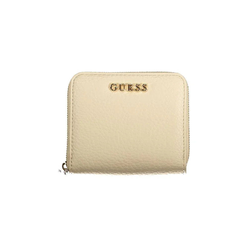 Guess Jeans Beige Polyurethane Women Wallet - Zeiniez