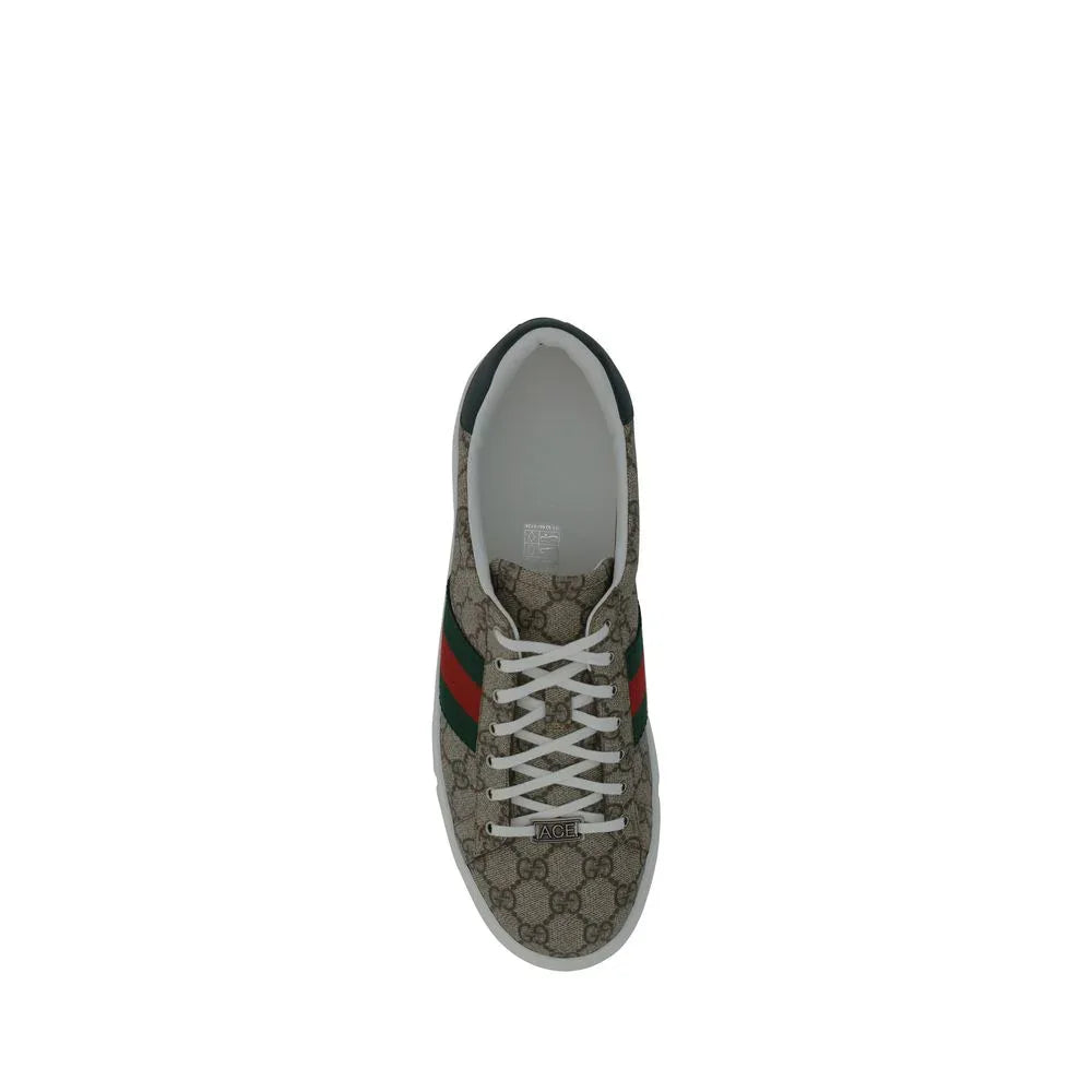 Gucci Beige Rubber Low Top Sneakers - Zeiniez