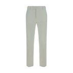 PT Torino White Cotton Casual Pants - Zeiniez