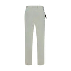 PT Torino White Cotton Casual Pants - Zeiniez