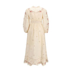 Zimmermann Beige Linen Casual Dress - Zeiniez
