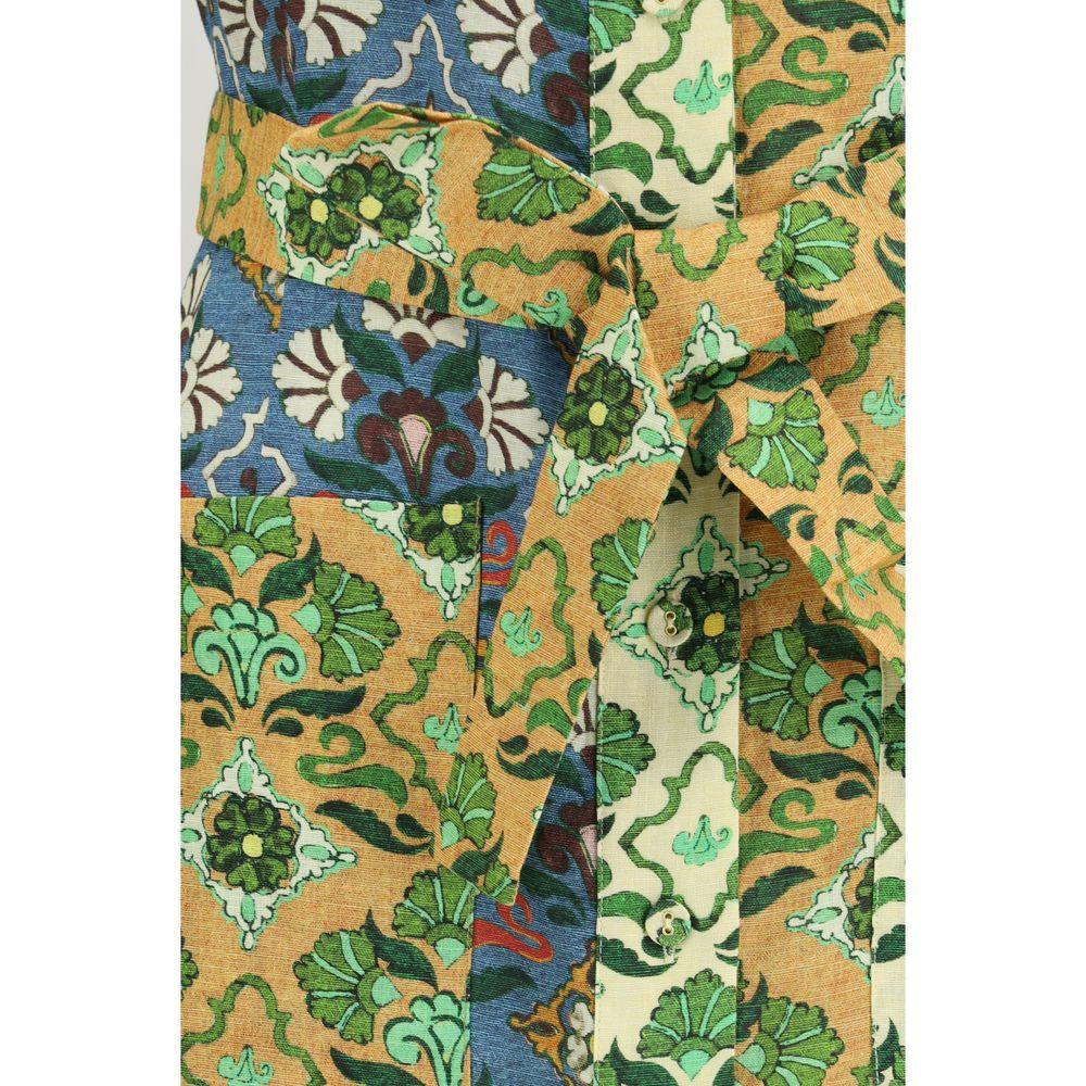 Alemais Multicolor Linen Casual Dress - Zeiniez