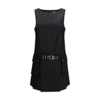Ganni Black Recycled Polyamide Casual Dress - Zeiniez