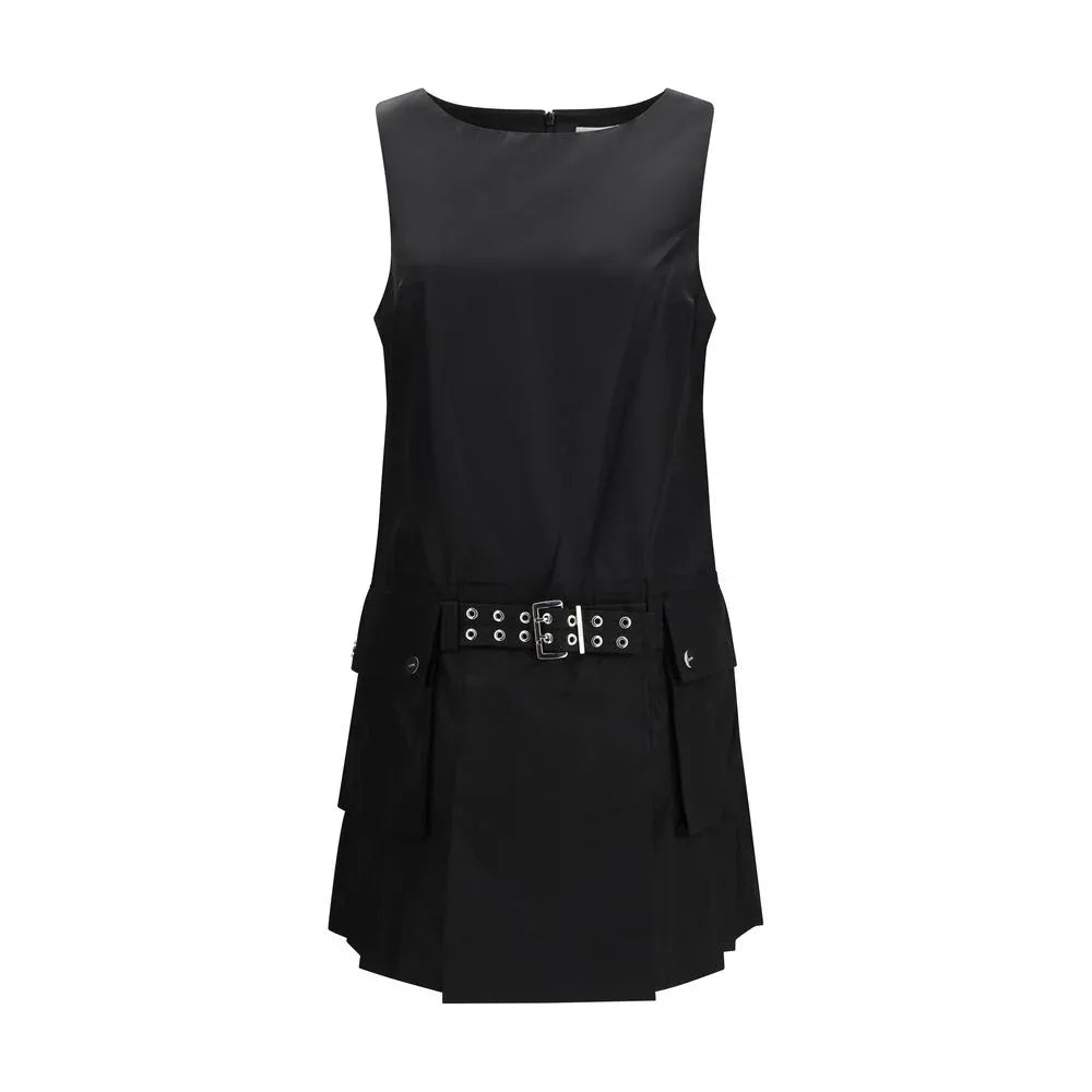 Ganni Black Recycled Polyamide Casual Dress - Zeiniez
