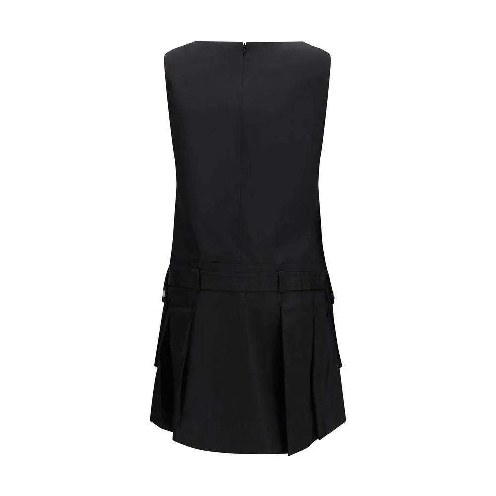 Ganni Black Recycled Polyamide Casual Dress - Zeiniez
