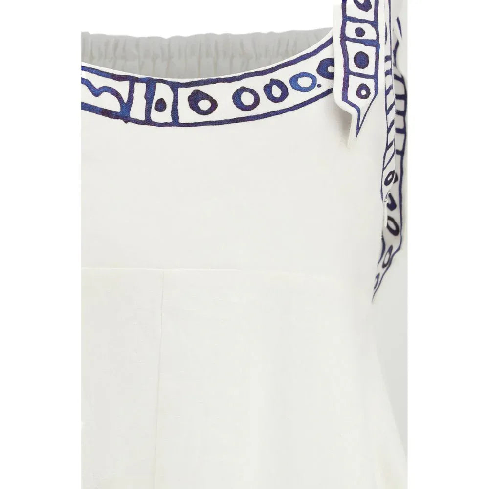 Alemais White Linen Casual Dress