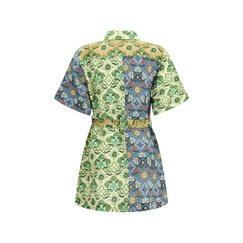 Alemais Multicolor Linen Casual Dress - Zeiniez