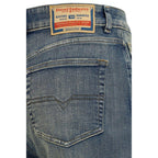 Diesel Blue Cotton Straight-Leg Jeans - Zeiniez
