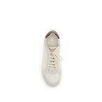 Brunello Cucinelli Beige Calf Leather Bos Taurus Sneakers - Zeiniez