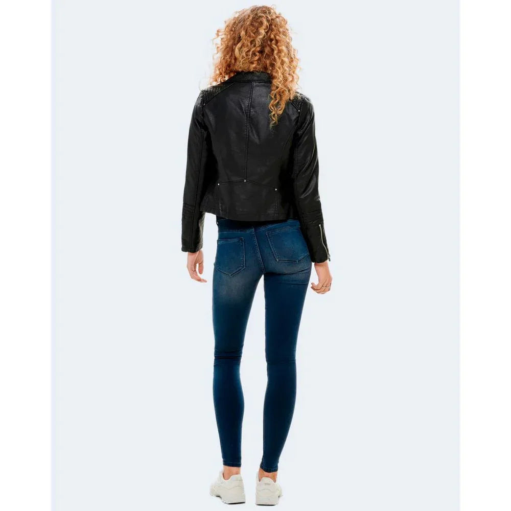 Only Black Viscose Biker Jacket - Zeiniez