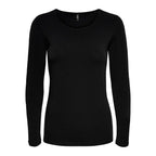 Only Black Cotton Long Sleeve T-Shirt