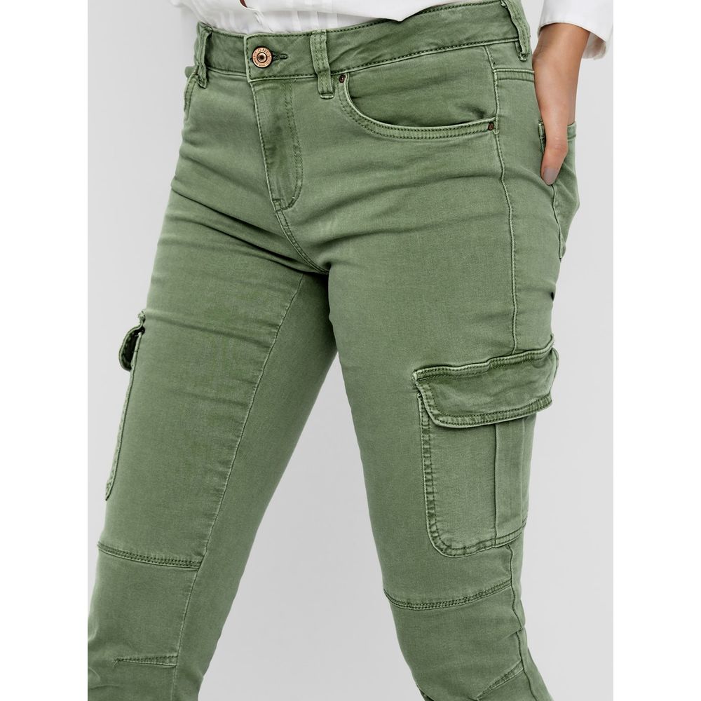 Only Green Cotton Skinny Pants