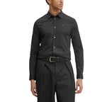 Tommy Hilfiger Jeans Black Cotton Dress Shirt - Zeiniez