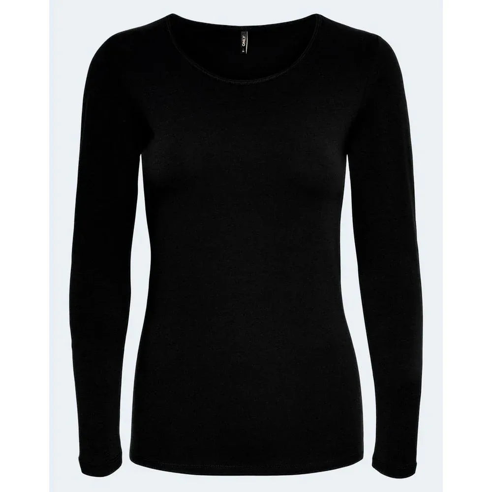 Only Black Cotton Long Sleeve T-Shirt