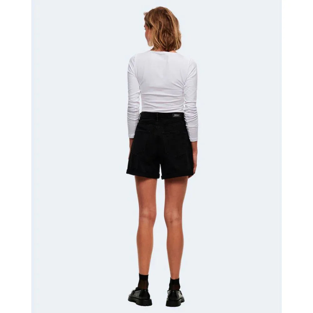 Only White Cotton Long Sleeve T-Shirt - Zeiniez