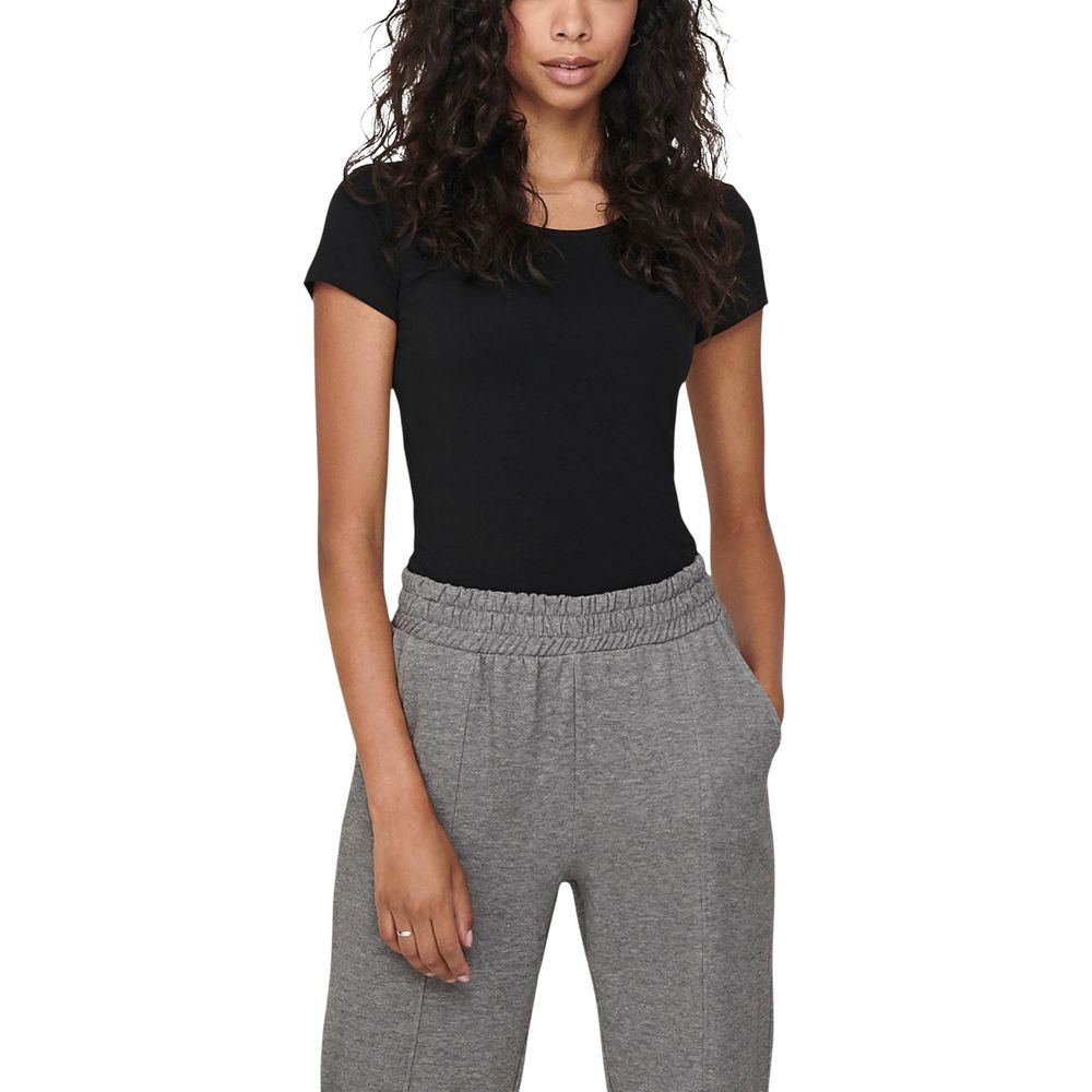 Only Black Cotton T-Shirt