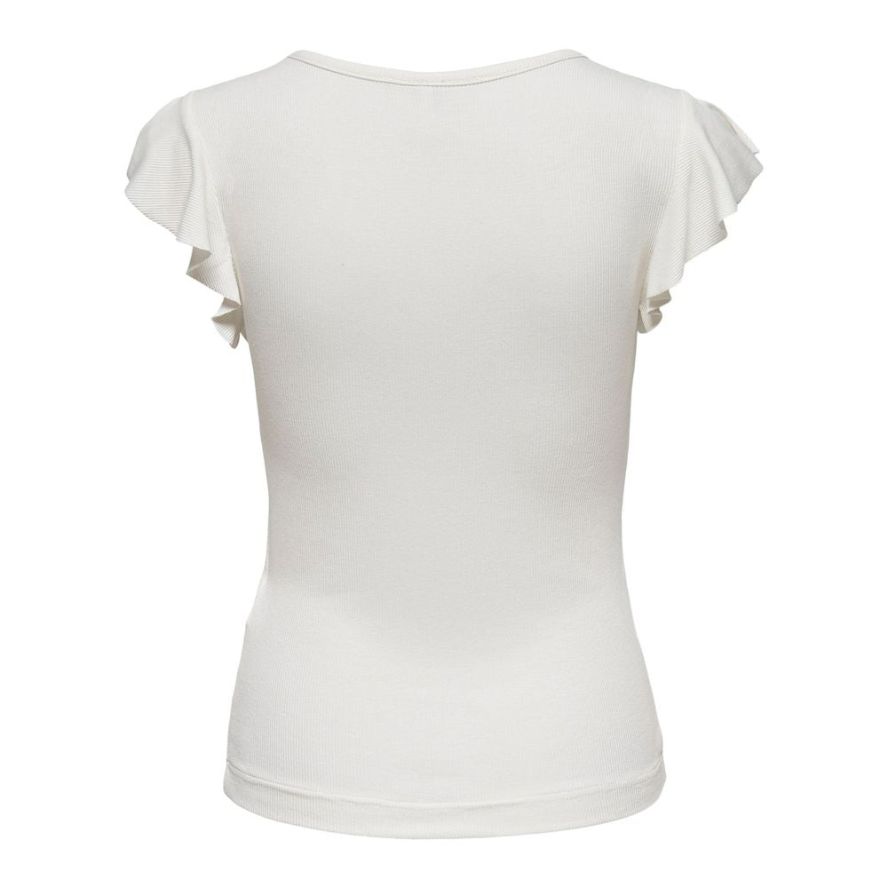 Only Cream Viscose T-Shirt