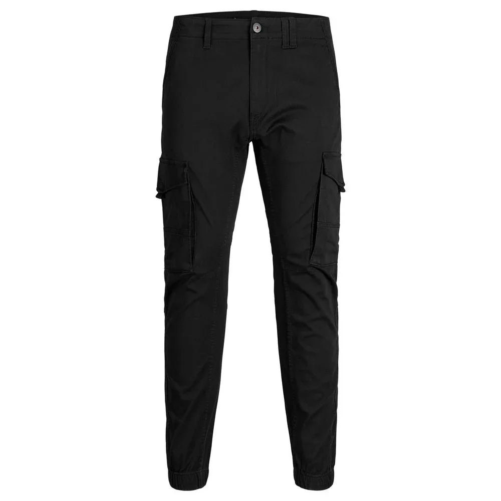 Jack Jones Black Cotton Skinny Pants - Zeiniez