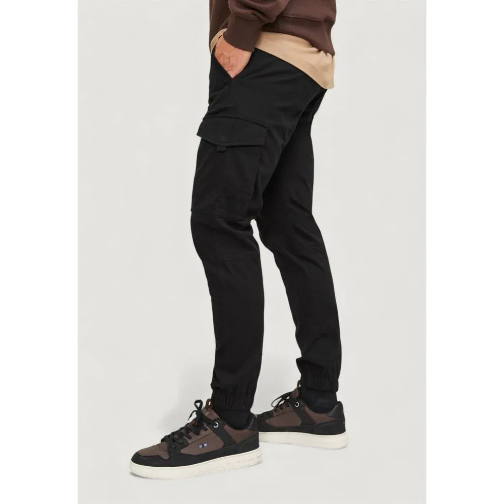 Jack Jones Black Cotton Skinny Pants - Zeiniez