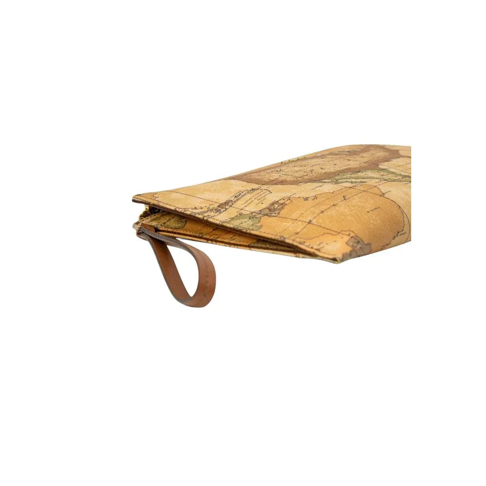 Alviero Martini Prima Classe Beige Cotton Clutch Bag - Zeiniez