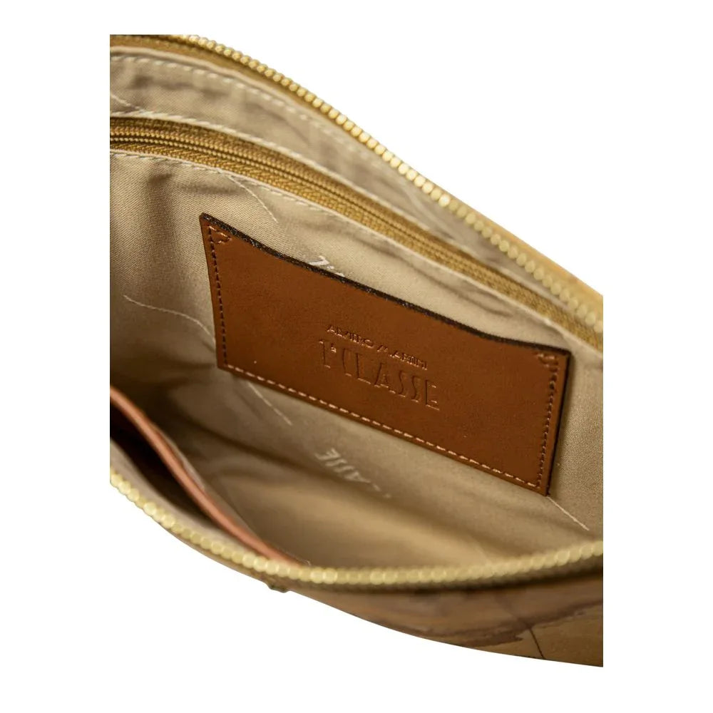 Alviero Martini Prima Classe Beige Cotton Clutch Bag - Zeiniez