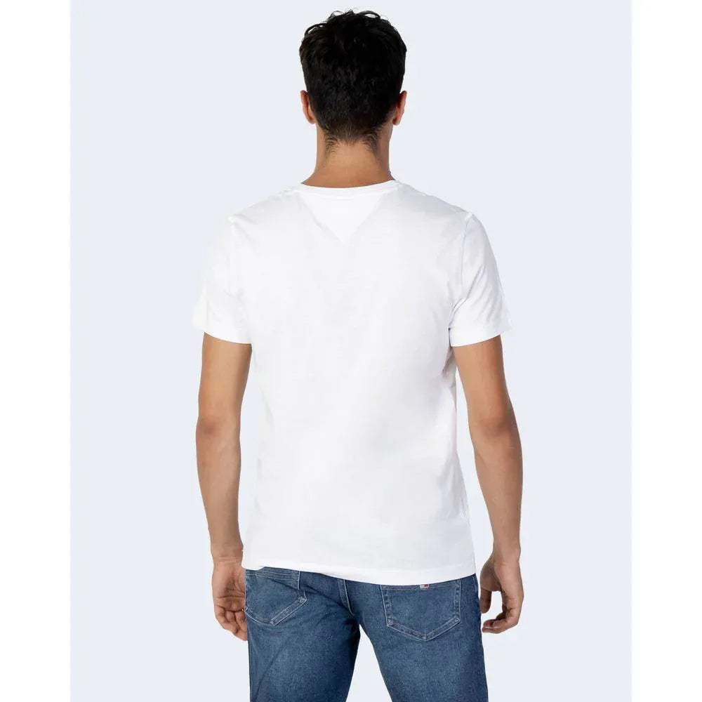 Tommy Hilfiger Jeans White Cotton T-Shirt - Zeiniez