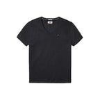 Tommy Hilfiger Jeans Black Cotton T-Shirt - Zeiniez