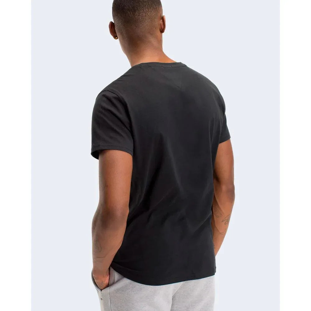 Tommy Hilfiger Jeans Black Cotton T-Shirt - Zeiniez