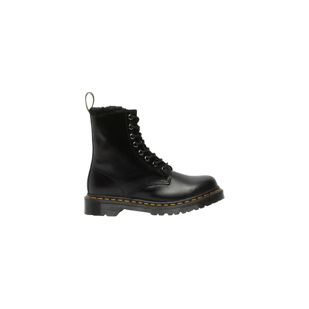 Dr. Martens Black Leather Lace-Up Boots - Zeiniez