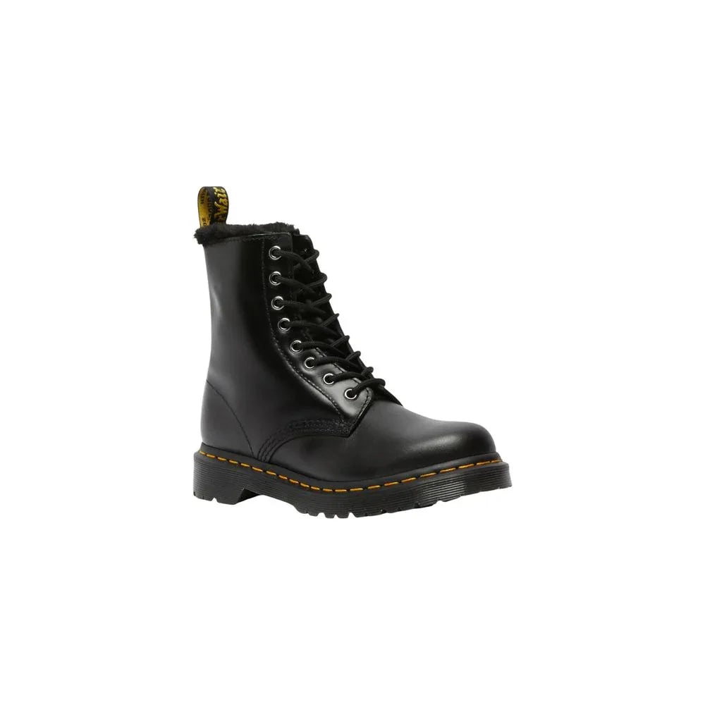 Dr. Martens Black Leather Lace-Up Boots - Zeiniez