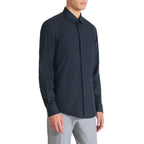 Antony Morato Blue Cotton Dress Shirt - Zeiniez