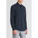 Antony Morato Blue Cotton Dress Shirt - Zeiniez