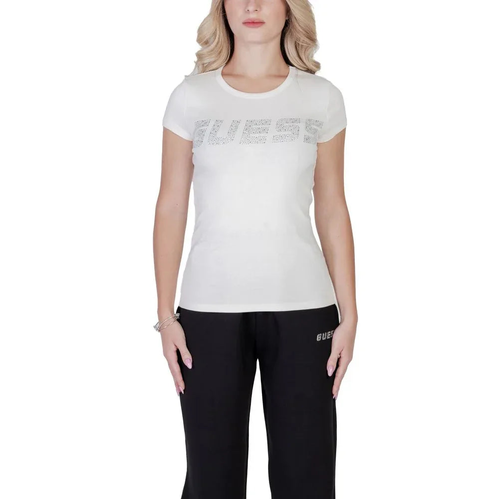 Guess Active Cream Cotton T-Shirt - Zeiniez