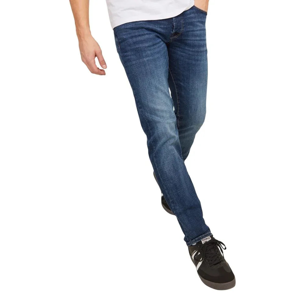 Jack Jones Blue Cotton Relaxed Fit Jeans - Zeiniez