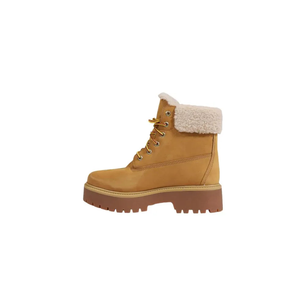 Timberland Beige Recycled Leather Lace-Up Boots - Zeiniez