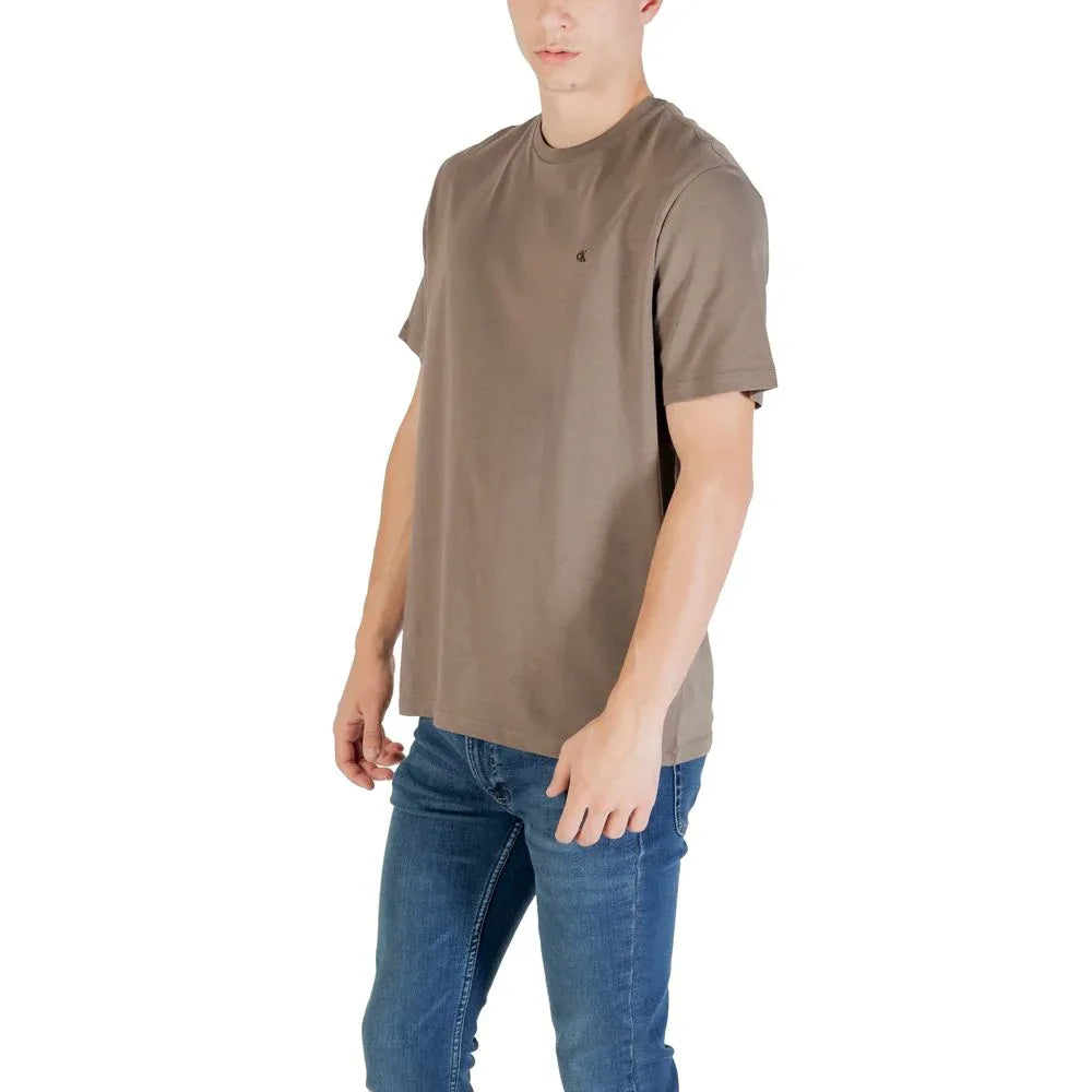 Calvin Klein Jeans Brown Cotton T-Shirt - Zeiniez