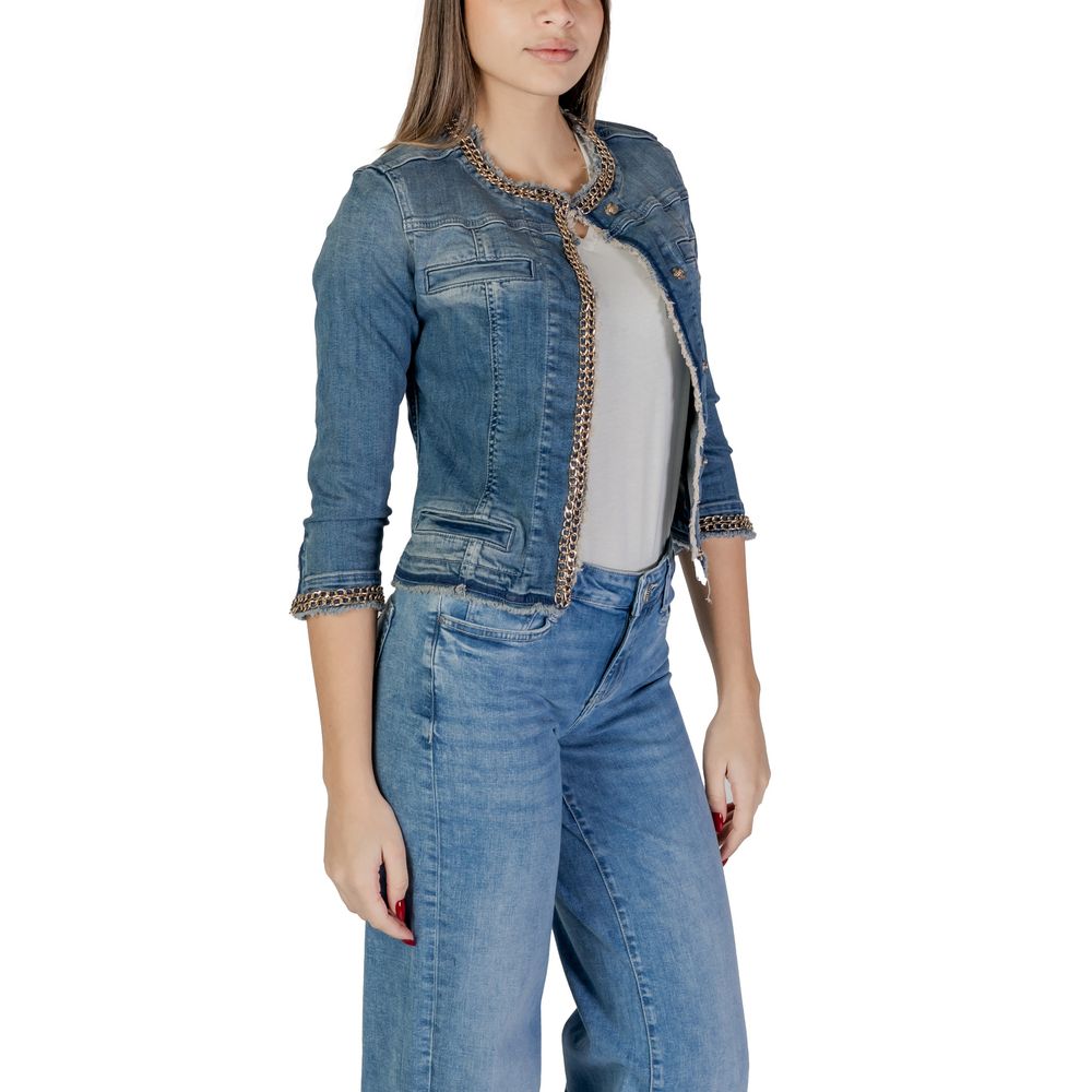 Liu Jo Light Blue Cotton Denim Jacket