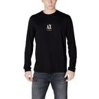 Armani Exchange Black Cotton Long Sleeve T-Shirt - Zeiniez