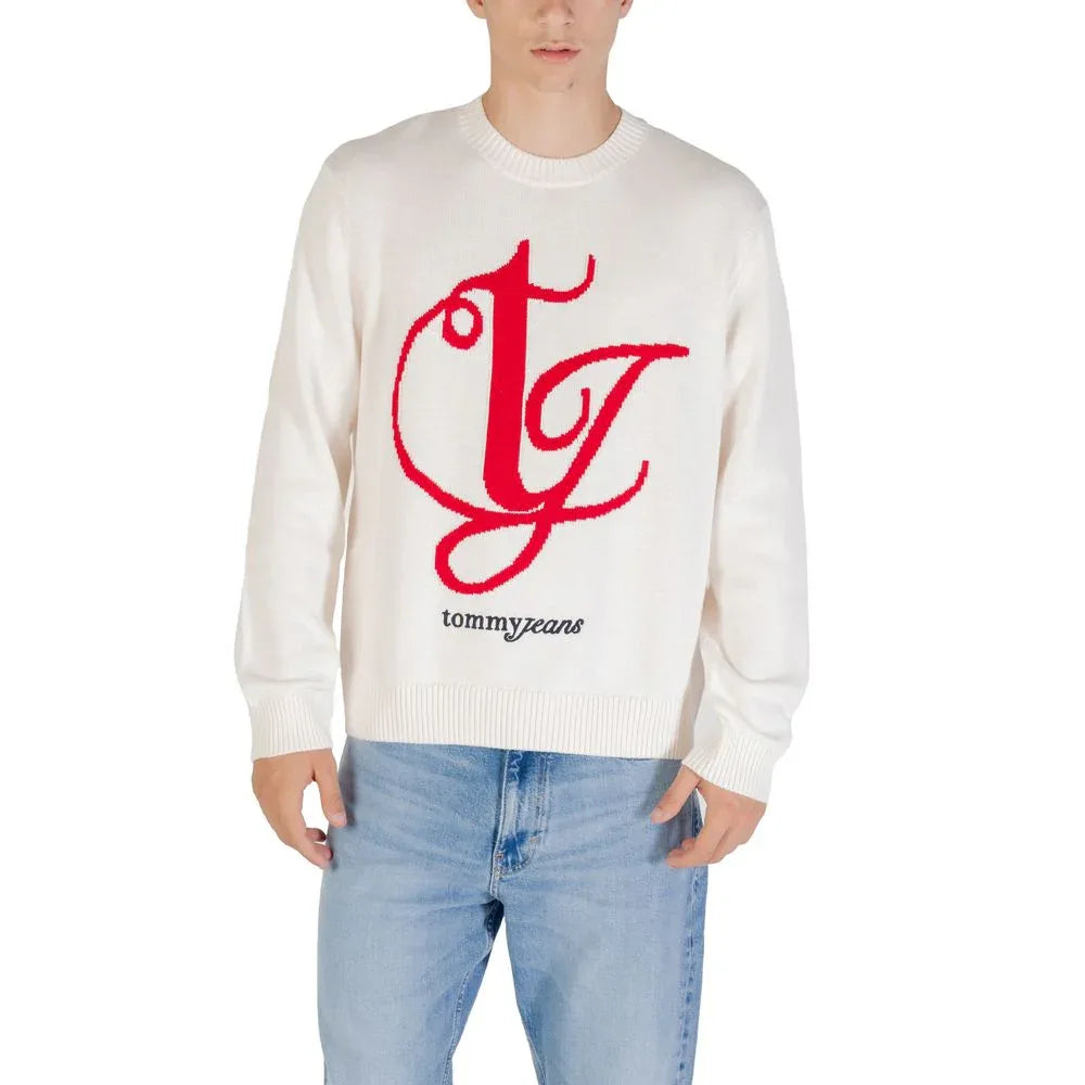 Tommy Hilfiger Jeans Cream Recycled Cotton Sweatshirt - Zeiniez