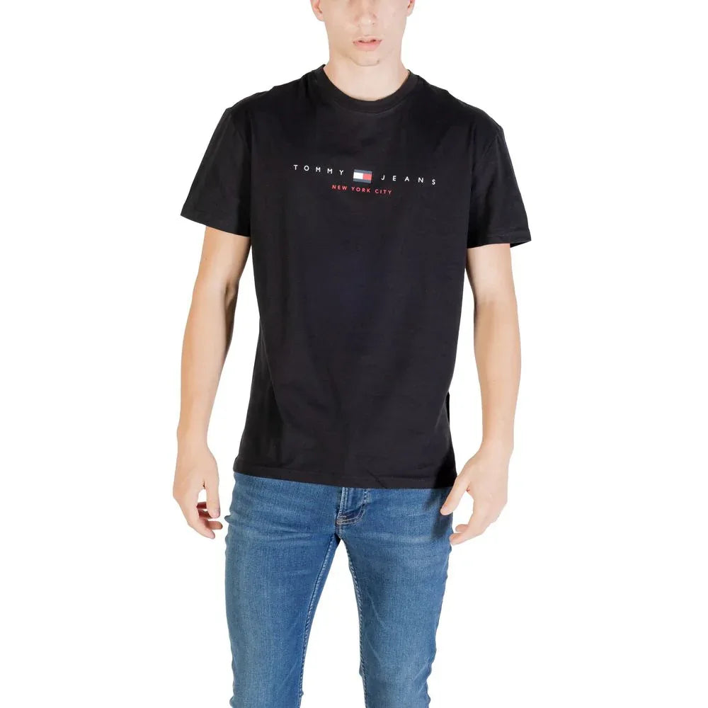 Tommy Hilfiger Jeans Black Recycled Cotton T-Shirt - Zeiniez